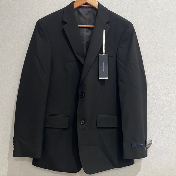 NEW Tommy Hilfiger Men’s‎ Modern Fit Stretch Black Blazer 38R Suit Jacket